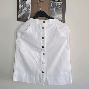 Ann Taylor White Jean Skirt Size 2